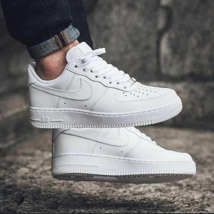 White Color Premium AF1 Sneaker / Shoes for Men | Stitched sole | Premium Sole